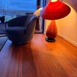 Sculptural lamp in terracotta ceramic