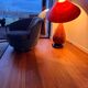 Sculptural lamp in terracotta ceramic
