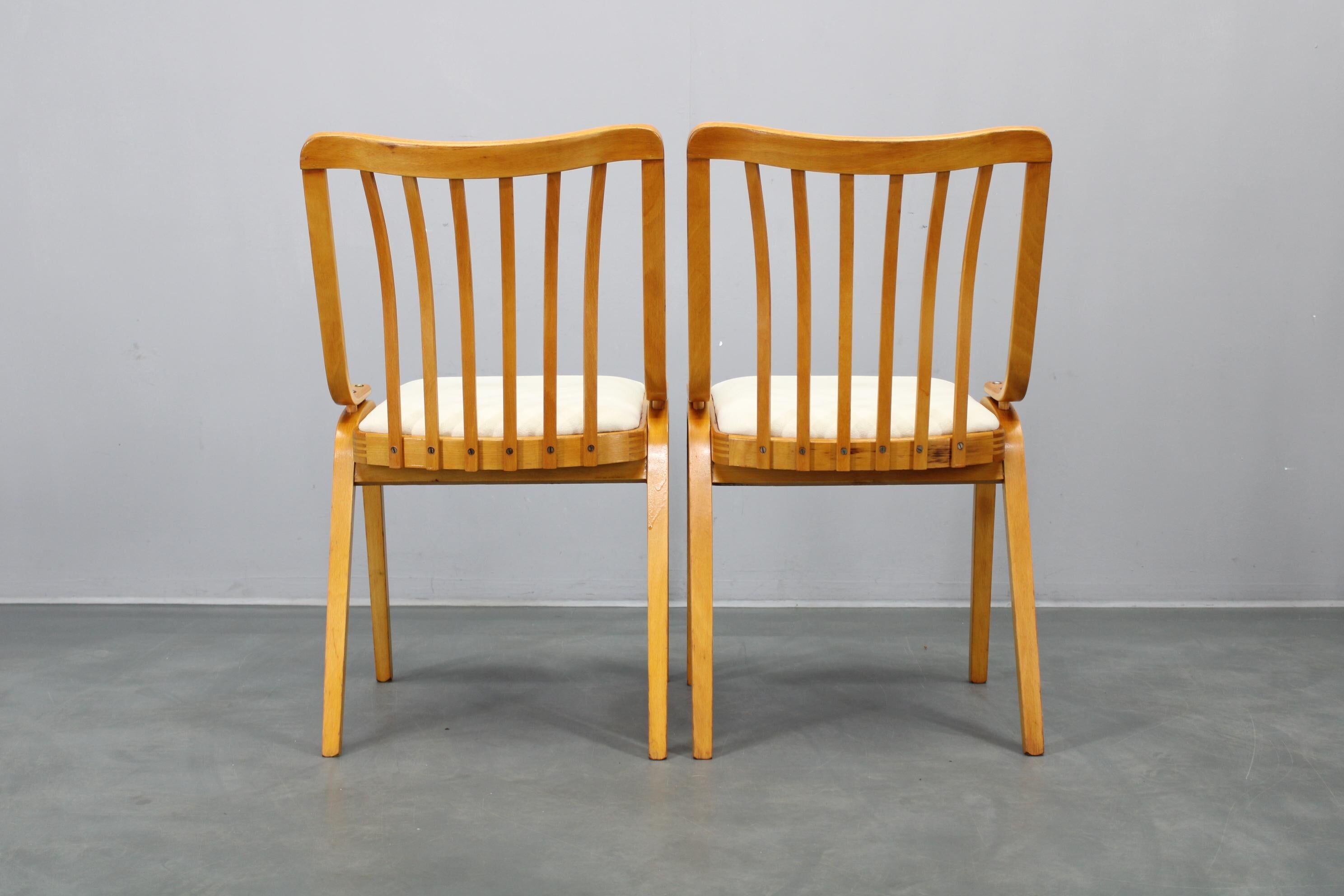 Set of four mid-century dining chairs restored by Jitona