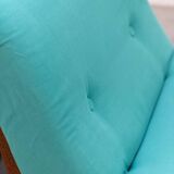 Set of two Lev & Lev armchairs in fabric, removable covers, with fiberglass structure, year