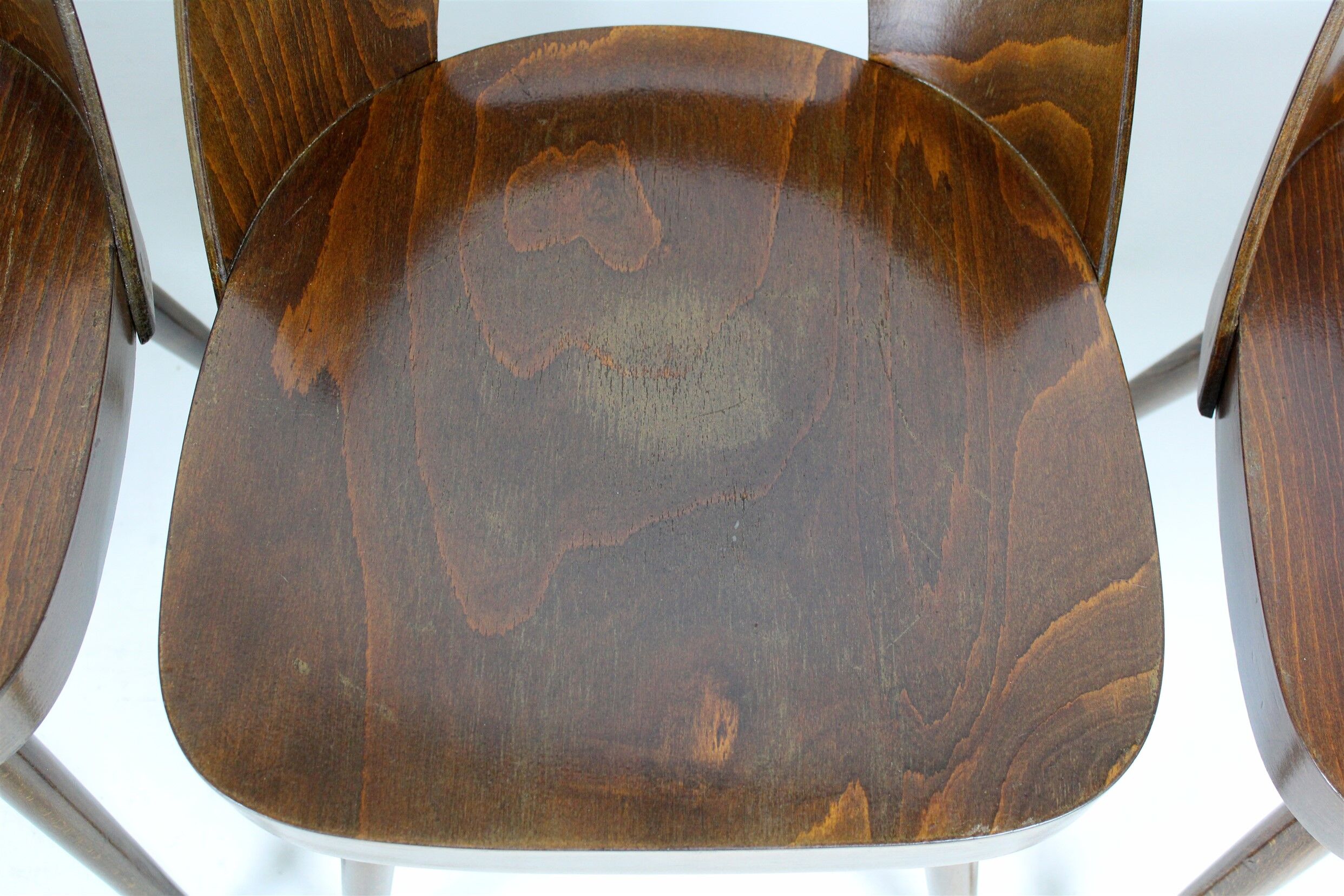 Set of 4 wooden chairs by Oswald Haerdtl for ton, 1950s, no. 515