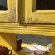Yellow Parisian glass cabinet