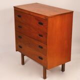 Scandinavian teak chest of drawer 60s