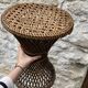 Tabouret diabolo en cannage vintage