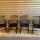 Set of 4 black Sven Erik Fryklund HagaFors armchairs