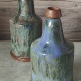 Duo bouteilles grès émaillé Dubois