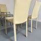 Set of 4 cream leather chairs contemporary design Colico Dress Up
