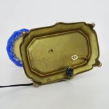 Vintage bronze table lamp featuring a painter on a mirror from the 1960s.