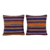 Set of 2 vintage Turkish cushion covers 56x58 cm