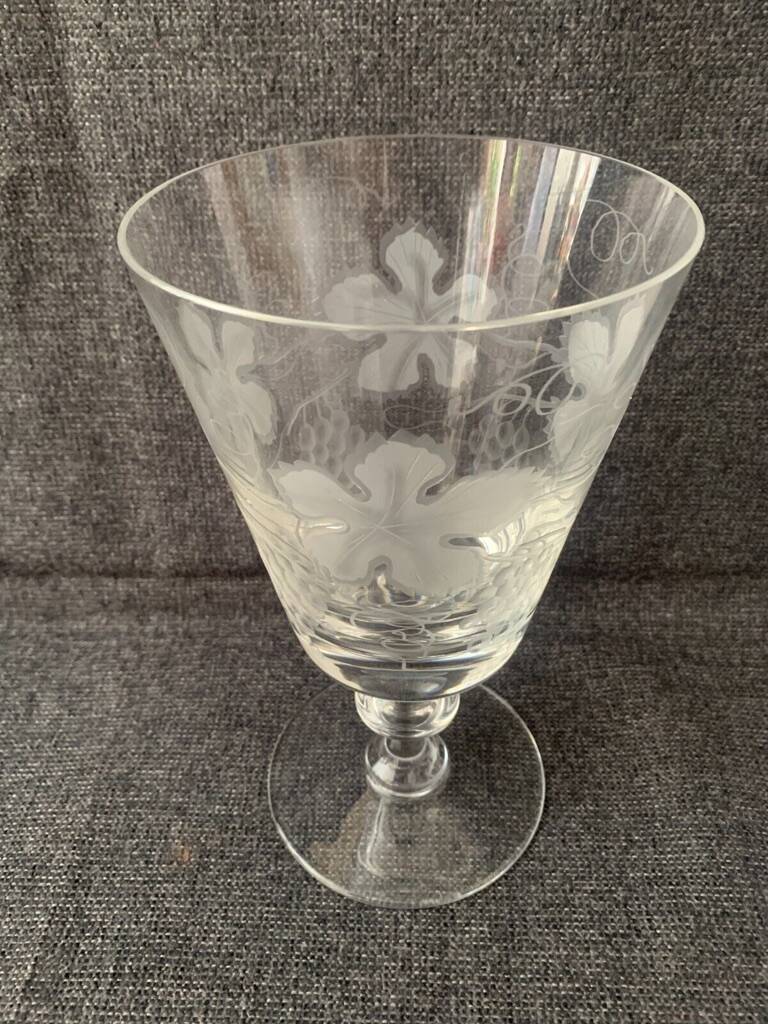 Grande Coupe Cristal Val St Lambert Décor de Pampres