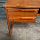 Petit bureau scandinave 1960 deux tiroirs un plateau