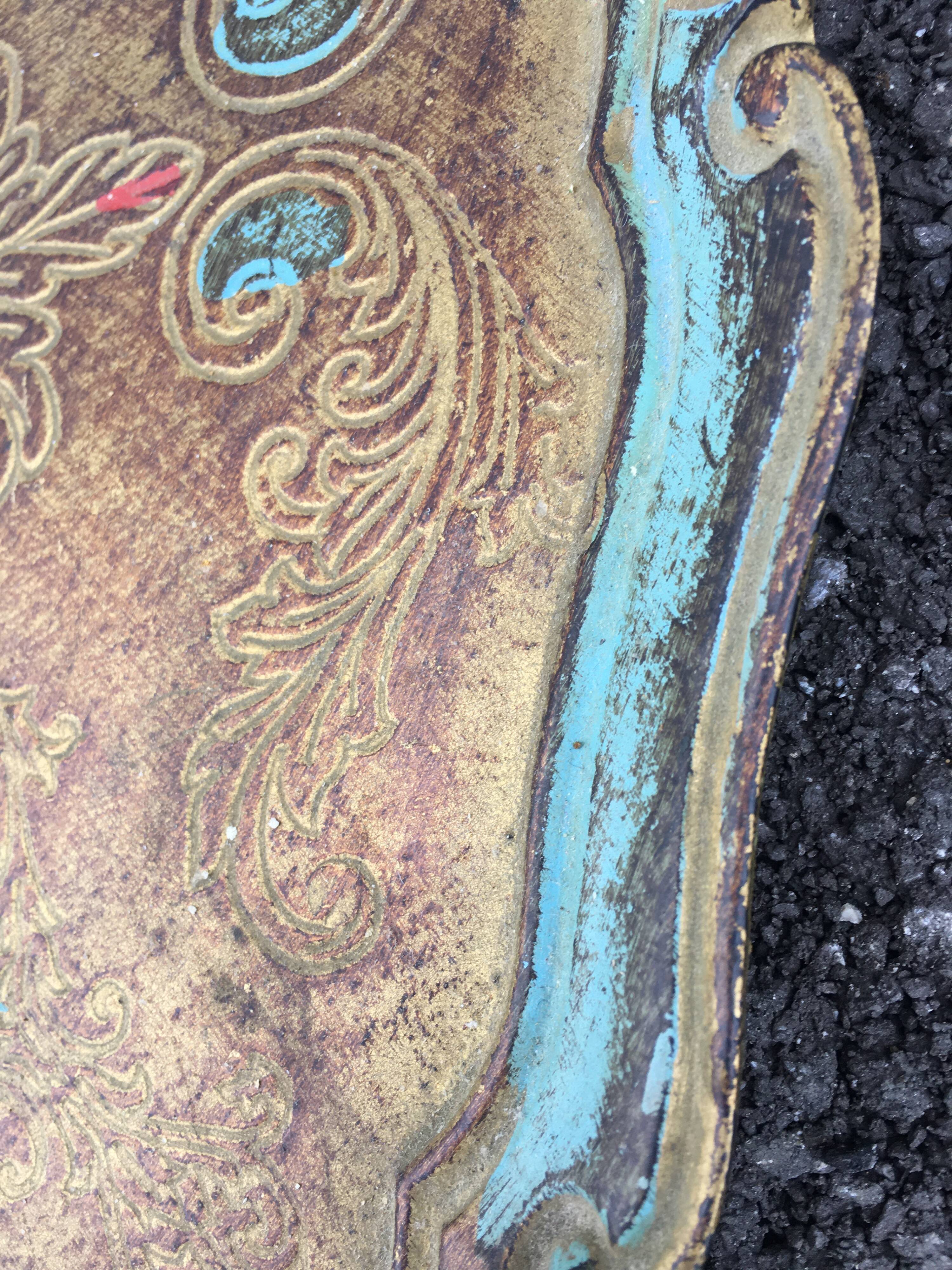 Blue and gold Venetian tray