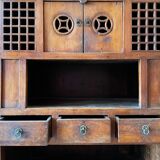 Chinese vessel cabinet 19th century in elm wood
