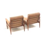 Set of 2 vintage Danish design armchairs from the 1960s