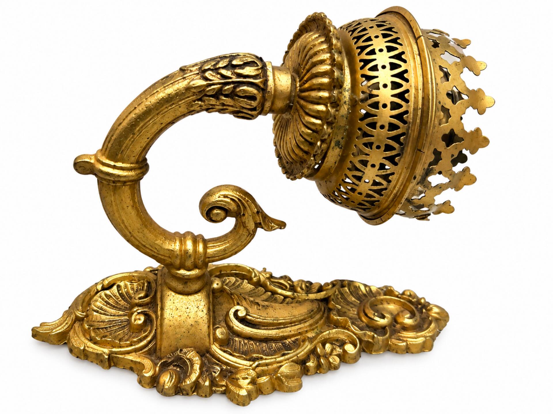 Paire d’appliques murales à 2 feux – Style Rocaille / Louis XV – Bronz