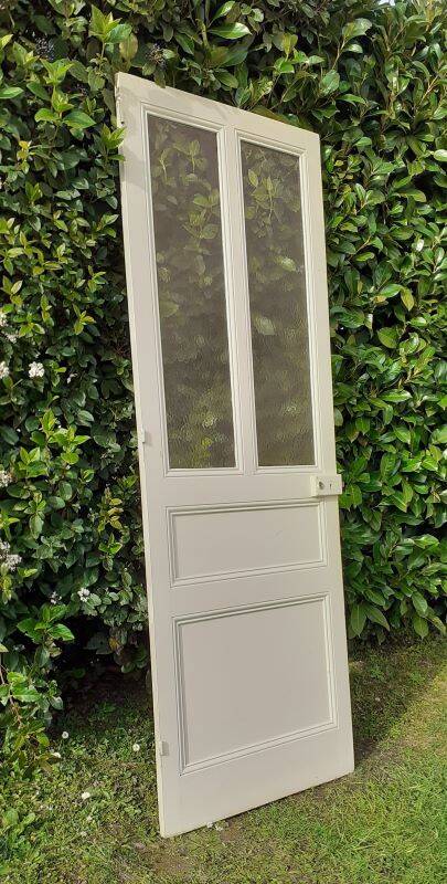 Communication door 1 translucent glass H233.5xL84.5cm old 20th century