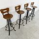 Vintage brutalist bar stools, 1970s