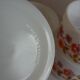 4 tasses Arcopal scania fleurs orange et mauve vintage années 70 café espresso