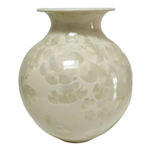 Vase céramique à cristallisations