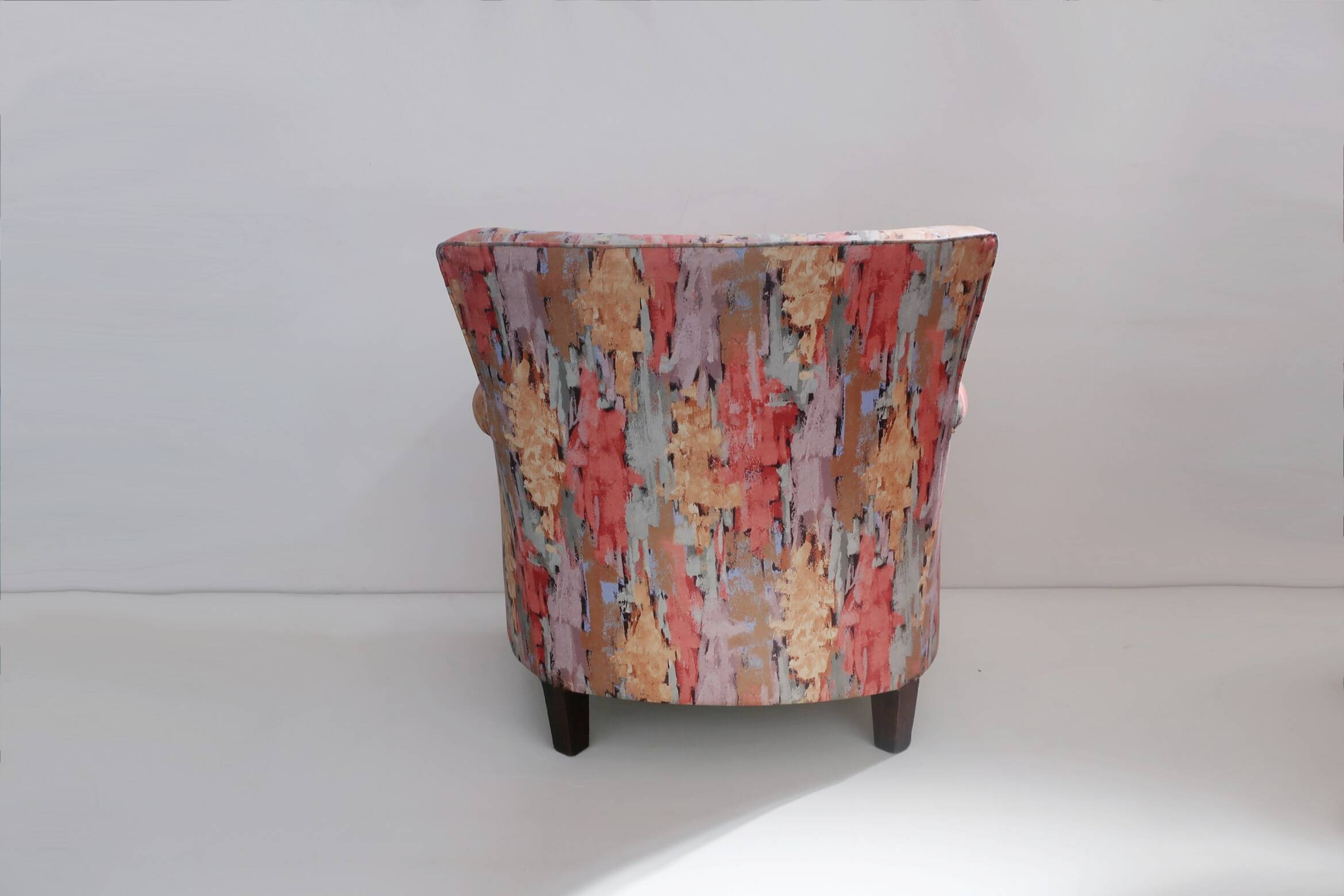 80's fauteuil made with chintz fabric