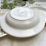 Assiettes creuses Ironstone Italienne Giovanni Valdarno motif vert rouge