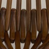 Handcrafted folding chair in solid wood (Iroko) vintage circa 1970.