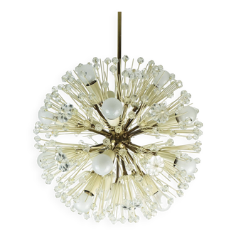 Chandelier autrichien du milieu du siècle emil stejnar pissenlit lumière spoutnik rupert nikoll 1950s