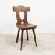 Chaise brutaliste 1960 bois massif