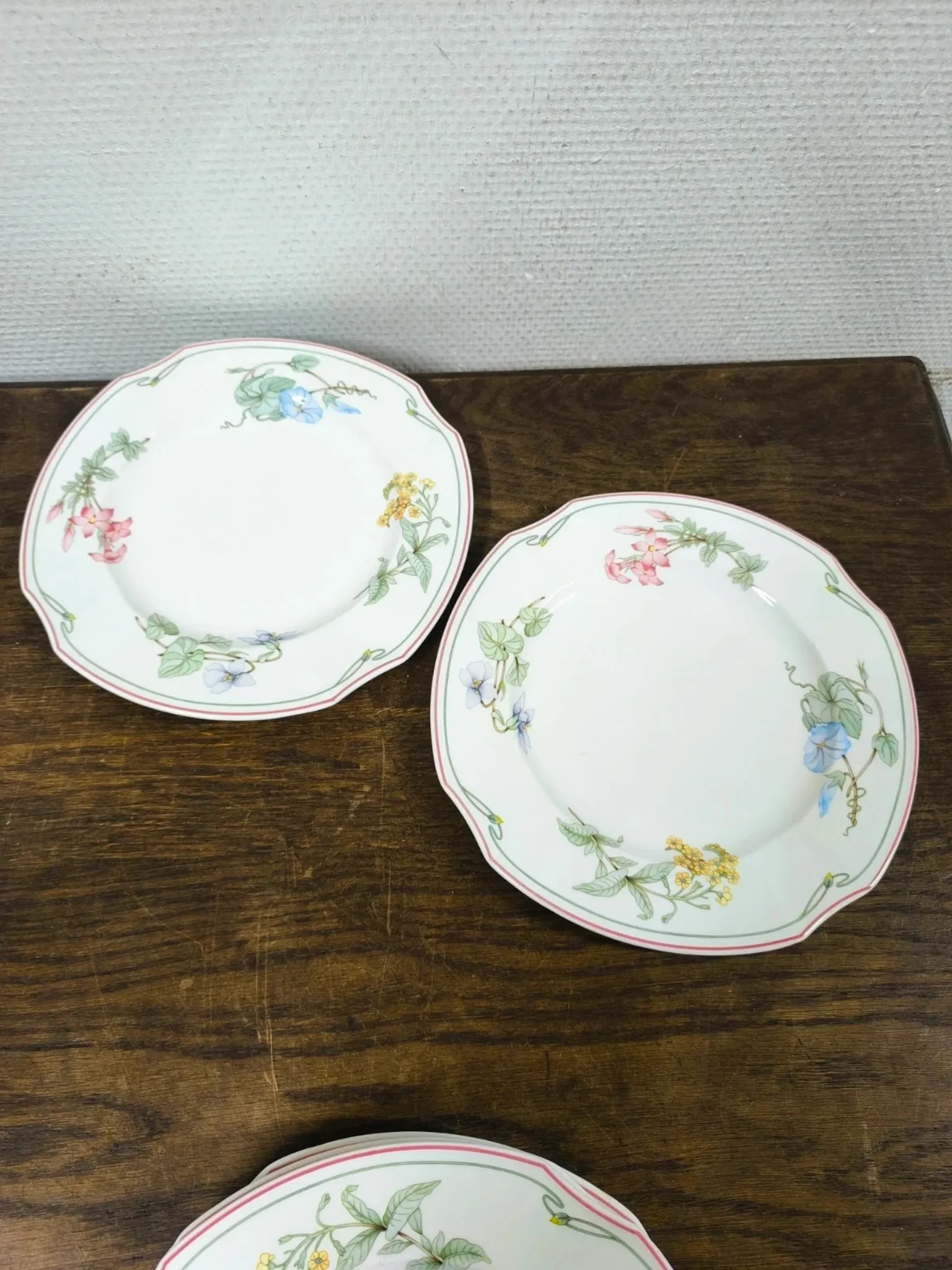 Set of Villeroy & Boch "Clarissa" plates - Bone China - Ø 26.5 cm