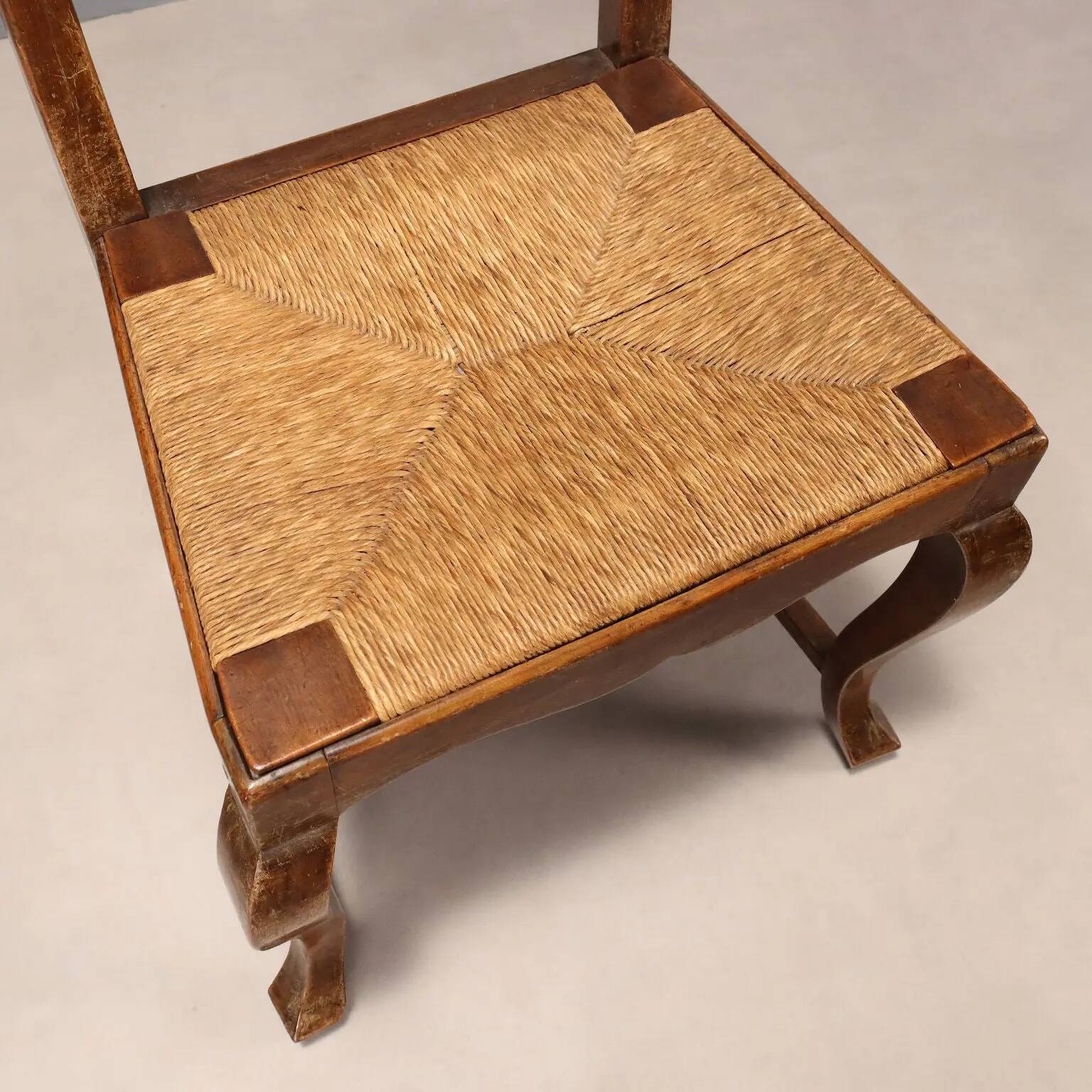 Antique walnut chairs from Italy, 20th century.
