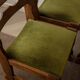 Brutalist Oak Razorback Dining Chairs with Green Velvet, 1970s, Set of 4