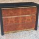 Roche Bobois Mahey black lacquer and burl commode with 3 drawers.
