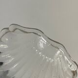 2 glass shell butter dishes.