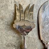 2 serving cutlery in silver metal