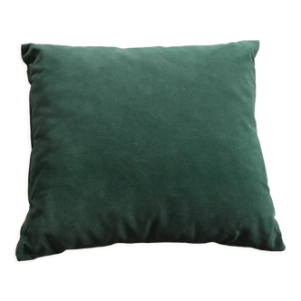 English green alcantara cushion