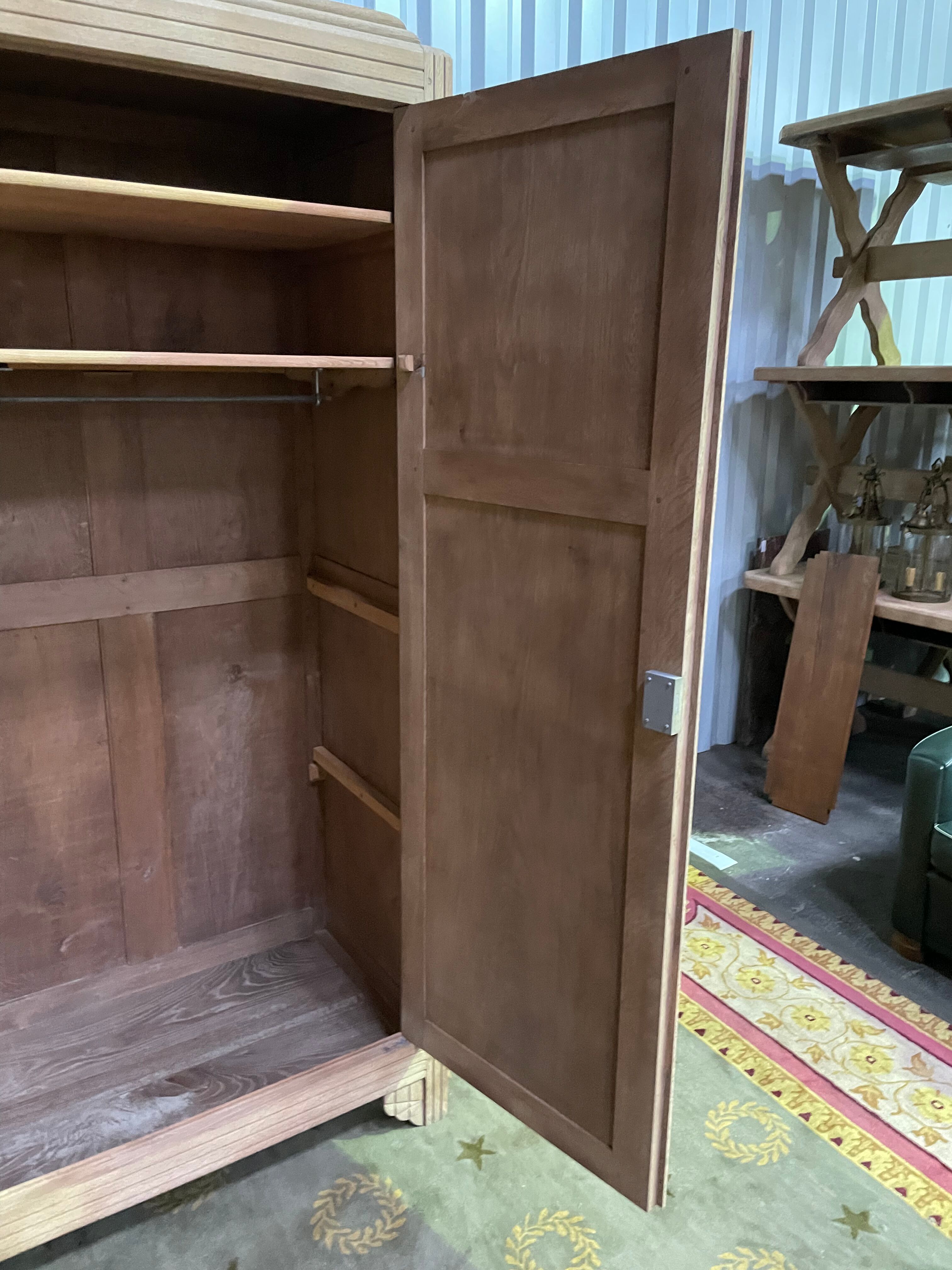 Wardrobe -Art Deco solid oak