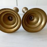 Paire de bougeoirs en laiton