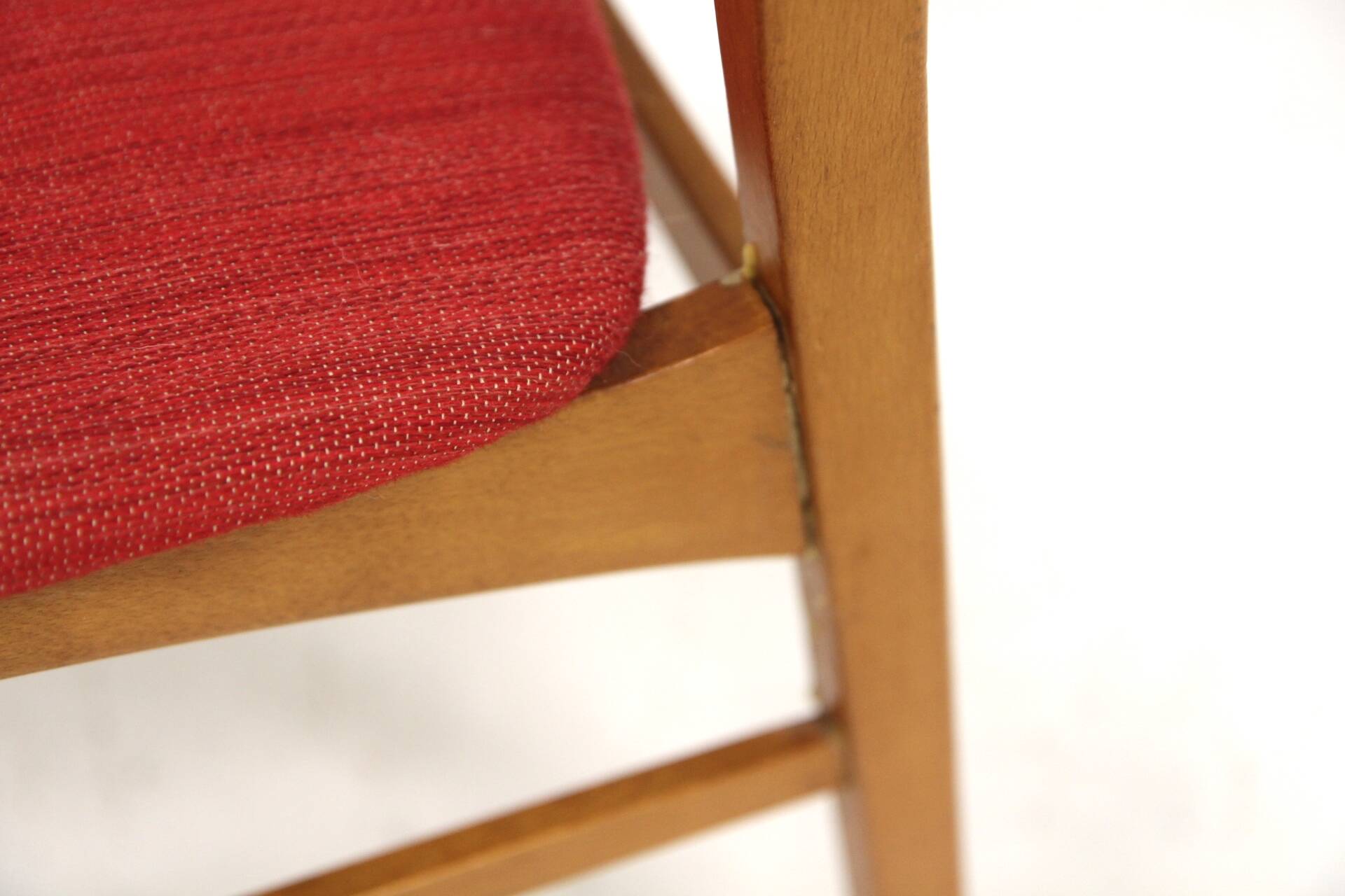 Set of 4 Scandinavian beech chairs, Sweden, 1960