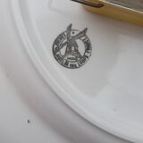 Old pendulum/wall plate earthenware moulin des loups, circa 1970's