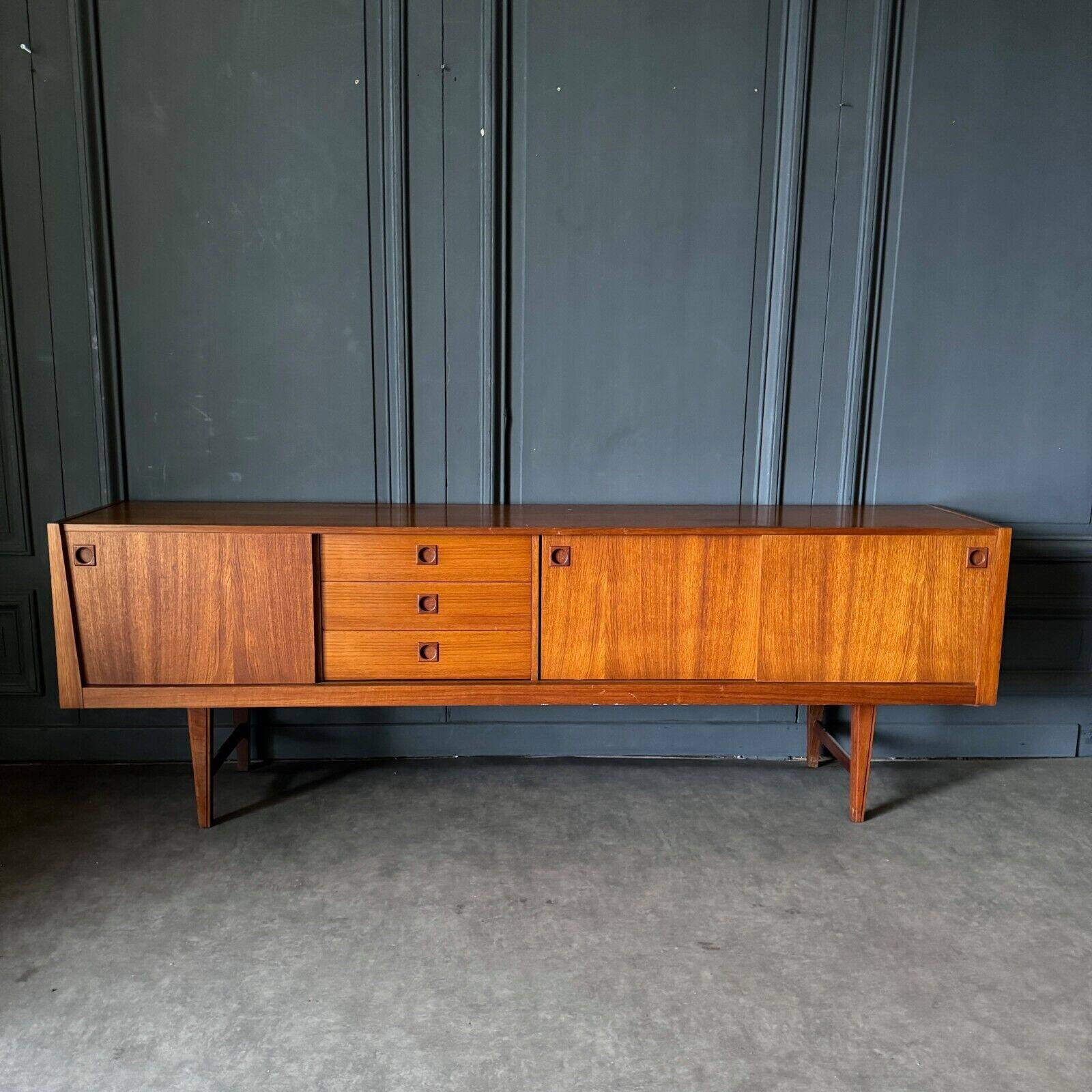 Scandinavian sideboard with 3 sliding drawers, 1960