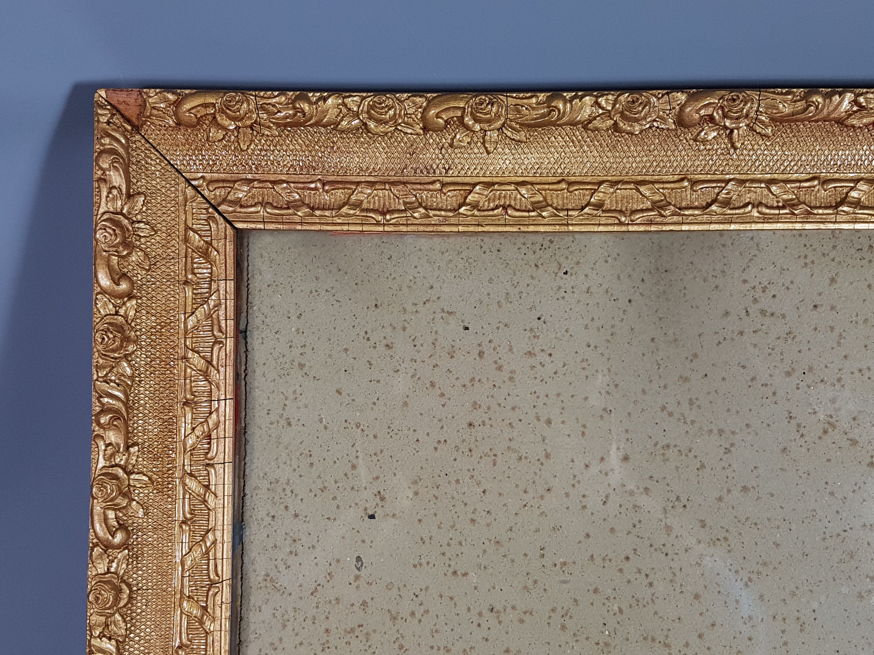 Old wood frame - gilded stucco 61x48.5 cm leafing 51.5x38.2 cm