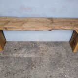 Solid wood bench patinated 120cm
