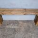 Solid wood bench patinated 120cm