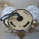 Pair of double appliques "Pierre Disderot" in brass and glass 50 60 years