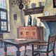 Interior of a Flemish house, oil on canvas signed