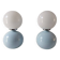 Italian ceramic table lamps with opaline glass shades.