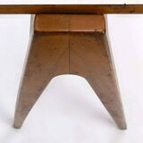 Vintage beech table compass feet by Robin Day for Hille, United Kingdom 1950s