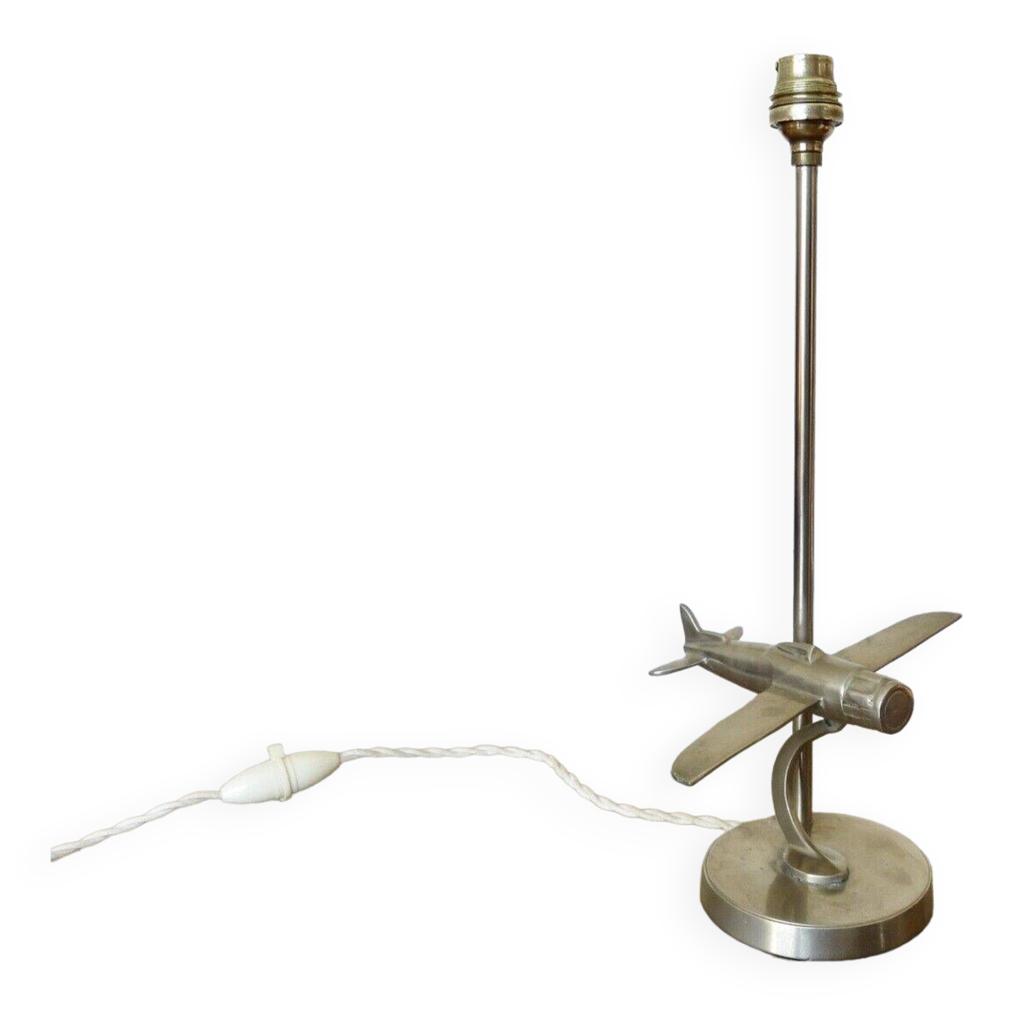 “Airplane” lamp in nickel-plated brass from the 40s and 50s