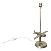 Lampe "avion" en laiton nickelé années 40 50