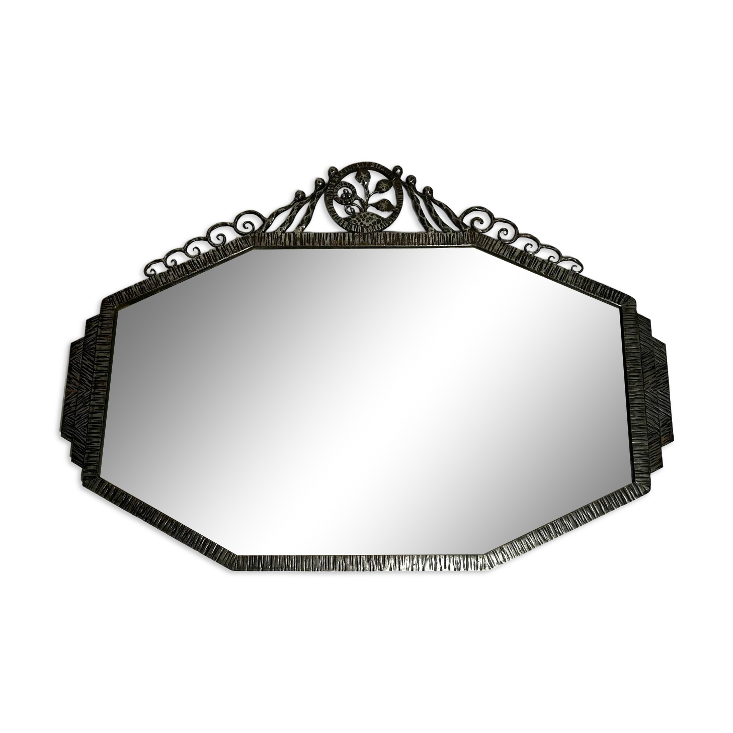 Art Deco style metal mirror
